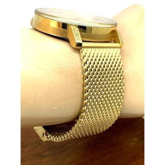 Movado Men's Watch 3600560 Bold Gold Dial Swiss Quartz Steel 40mm Mesh Band - Picture 10 of 13